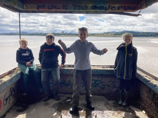 Transition with Forrester High School exploring Crammond Island